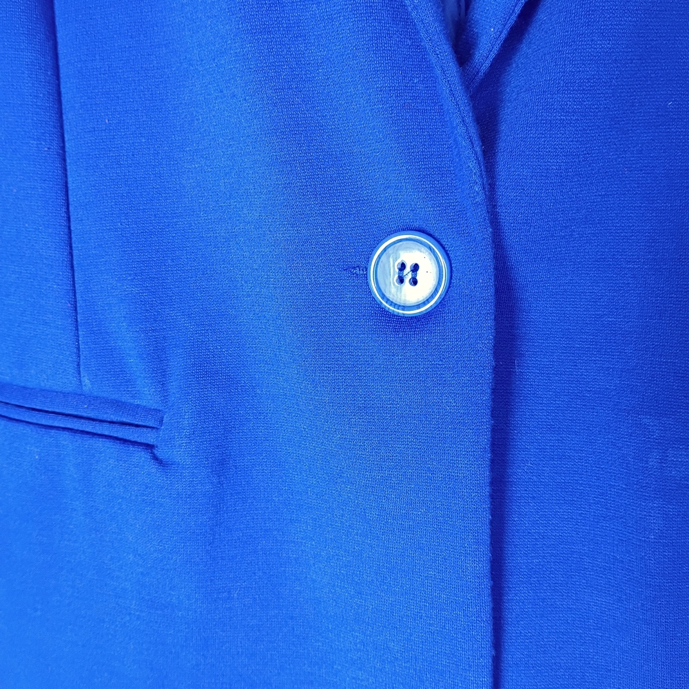 Christian Siriano Women Size L Royal Blue Blazer Office Business Casual Stylish - Picture 6 of 9
